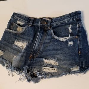 ZARA Distressed Booty Shorts
